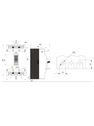 Автоматичний вимикач Промфактор FMC2/3U 20А 8-12In ( FMC23U0020 )