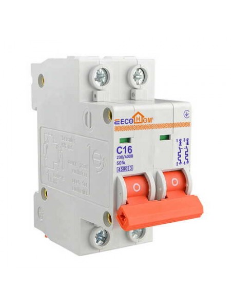 Автоматичний вимикач ВА ECOHоме 2P C16 ( ECO010020003 )