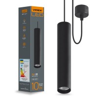 LED світильник підвісний накладний VIDEX 10W 4100K чорний VL-SP-10034B - 480772