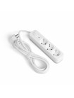 Мережевий подовжувач VIDEX ONCORD з/з 3п 3м (3x1.5мм) з кнопкою White VF-PD33G-W - 484886