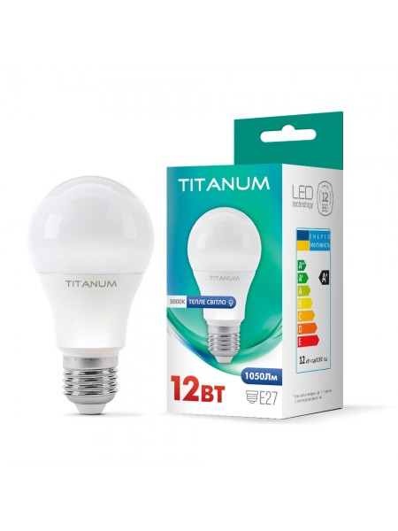 LED лампа TITANUM A60 12W E27 3000K TLA6012273 - 480710
