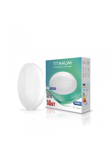 LED світильник настінно-стельовий TITANUM 18W 5000K Криві лінії TLCL-185CL - 481779
