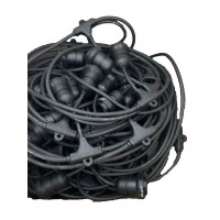 Гірлянда зовнішня Delux Belt Light 20 м 25 патронів Е27 (без ламп) чорн IP 65 EN