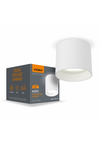Світильник VIDEX під лампу GX53 накладний Білий VL-SPF15A-W VL-SPF15A-W - 484664