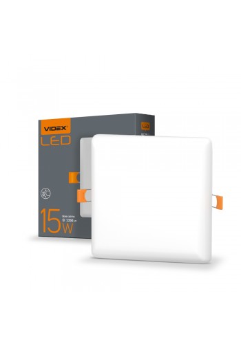 LED світильник безрамковий квадратний VIDEX 15W 4100K VL-DLFS-154 - 298153