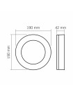 LED світильник ART IP65 круглий VIDEX 15W 5000K Black VL-BHFR-155B - 485197