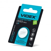 Батарейка літієва Videx CR2025 1шт BLISTER CARD CR2025 1B - 294650