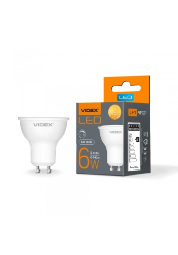 LED лампа VIDEX MR16еD 6W GU10 4100K дімерна VL-MR16еD-06104 - 482486