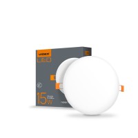 LED світильник безрамковий круглий VIDEX 15W 4100K VL-DLFR-154 - 298207
