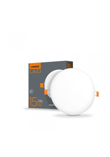 LED світильник безрамковий круглий VIDEX 15W 4100K VL-DLFR-154 - 298207