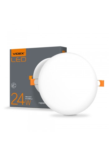 LED світильник безрамковий круглий VIDEX 24W 4100K VL-DLFR-244 - 298191