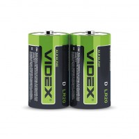Батарейка лужна Videx LR20/D 2шт SHRINK LR2O/D 2pcs S - 290980