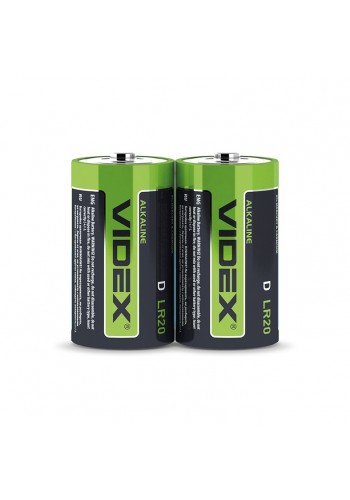 Батарейка лужна Videx LR20/D 2шт SHRINK LR2O/D 2pcs S - 290980