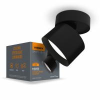 Світильник VIDEX під лампу GX53 поворотний Чорний VL-SPF18B-B VL-SPF18B-B - 484701