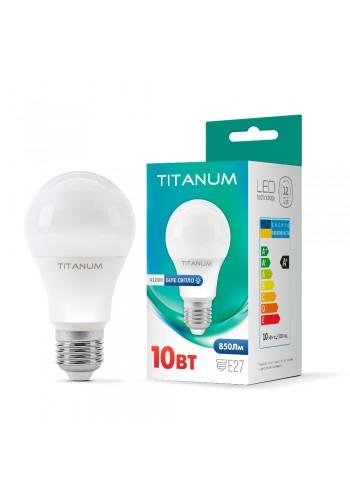 LED лампа TITANUM A60 10W E27 4100K TLA6010274 - 293530