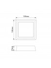 LED Світильник квадратний накладний TITANUM 24W 5000K TL-BHS20-245 - 482646