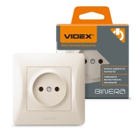 Розетка одинарна кремова VIDEX BINERA VF-BNSK1-CR - 296043