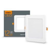 LED светильник встраиваемый квадрат VIDEX 12W 5000K
