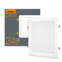LED светильник встраиваемый квадрат VIDEX 24W 5000K
