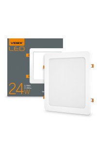 LED світильник вбудований квадрат VIDEX 24W 5000K