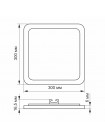 LED светильник встраиваемый квадрат VIDEX 24W 5000K
