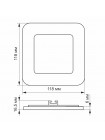LED светильник встраиваемый квадрат VIDEX 6W 5000K