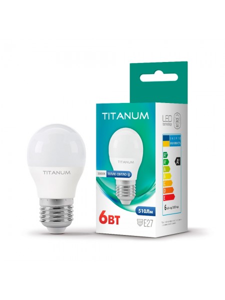 LED лампа TITANUM G45 6W E27 3000K TLG4506273 - 298825