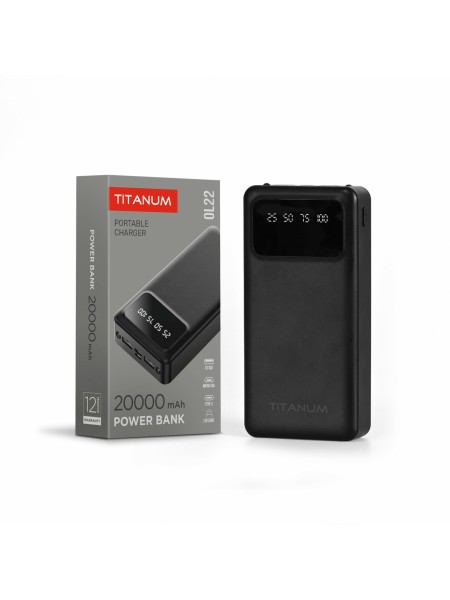 Повербанк 20000mAh TITANUM OL22 Black TPB-OL22-B - 484169