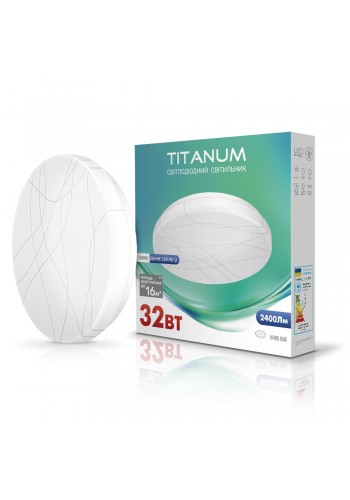 LED світильник настінно-стельовий TITANUM 32W 5000K Криві лінії TLCL-325CL - 481731