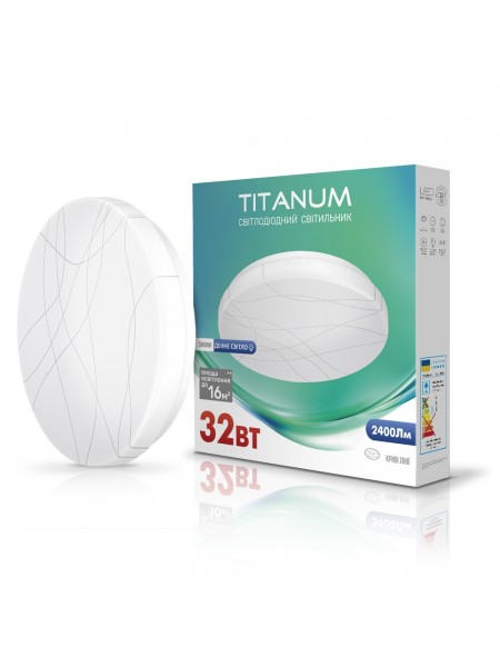 LED світильник настінно-стельовий TITANUM 32W 5000K Криві лінії TLCL-325CL - 481731