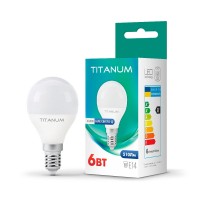 LED лампа TITANUM G45 6W E14 4100K TLG4506144 - 297538