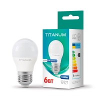 LED лампа TITANUM G45 6W E27 4100K TLG4506274 - 297514