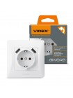 Розетка одинарна із заземленням та 2USB біла VIDEX BINERA VF-BNSK1GU2-W - 295053