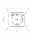 Розетка одинарна із заземленням та 2USB кремова VIDEX BINERA VF-BNSK1GU2-CR - 296029