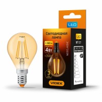 LED лампа VIDEX Filament G45FA 4W E14 2200K бронза