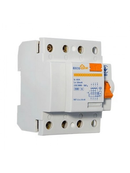 Дифреле ECOHome 4p 40A 30mA ( ECO020020004 ) Дифреле ECOHome 4p 40A 30mA ( ECO020020004 )