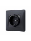 Розетка одинарна із заземленням та 2USB чорний графіт VIDEX BINERA VF-BNSK1GU2-BG - 295060