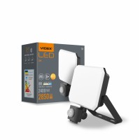 LED прожектор VIDEX F3 30W 5000K з датчиком руху 220V Black (VLE-F3-0305B-S) VLE-F3-0305B-S - 542484