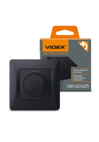 Димер LED 200Вт чорний графіт VIDEX BINERA VF-BNDML200-BG - 480321