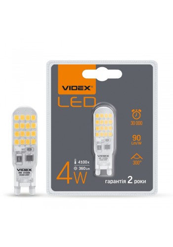LED лампа VIDEX G9S 4W G9 4100K VL-G9S-04224 - 299006