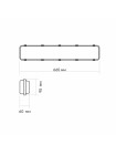 LED світильник лінійний IP65 під лампу T8 TITANUM 0.6М 220В TL-BNW-T8062 - 483551