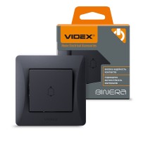 Кнопка дзвінка чорний графіт VIDEX BINERA VF-BNDB1-BG - 299976
