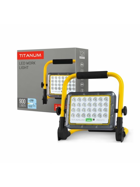 LED прожектор акумуляторний IP65 TITANUM 20W 900Lm 5000K TL-FA-105 - 484299