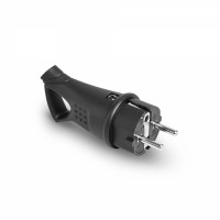 Вилка мережева IP44 з/з пряма 16A з ручкою чорна TITANUM STANDARD ТF-PL316IP-B - 485104