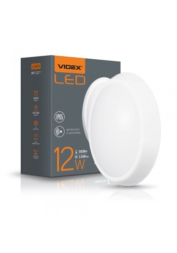 LED світильник IP65 овальний VIDEX 12W 5000K білий сенсорний VL-BHO-125PW-S - 296500