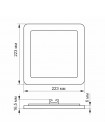 LED светильник встраиваемый квадрат VIDEX 18W 5000K