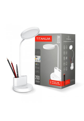 LED лампа настiльна з акумулятором TITANUM TLTF-011W 6W 2700-6000K TLTF-011W - 483667