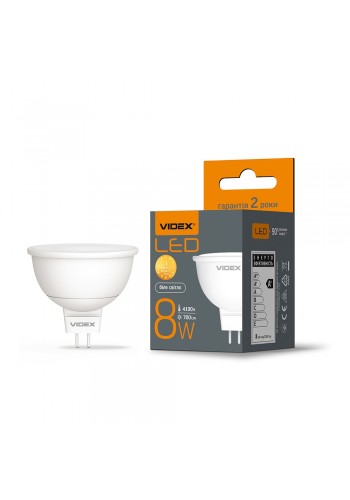 LED лампа VIDEX MR16e 8W GU5.3 4100K VL-MR16e-08534 - 480604