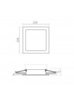 LED світильник Back вбудований квадрат VIDEX 22W 5000K VL-DLBS-225 - 480512