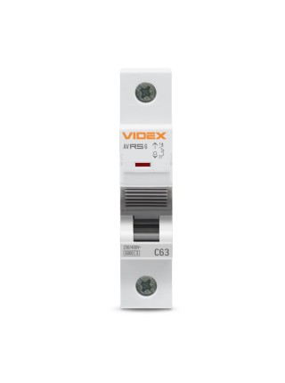 Автоматичний вимикач RS6 1п 63А 6кА С VIDEX RESIST VF-RS6-AV1C63 - 481441